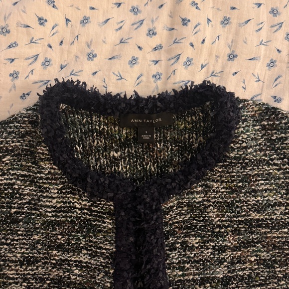 Ann Taylor Tweed Pocket Jacket in Night Sky - Picture 3 of 4